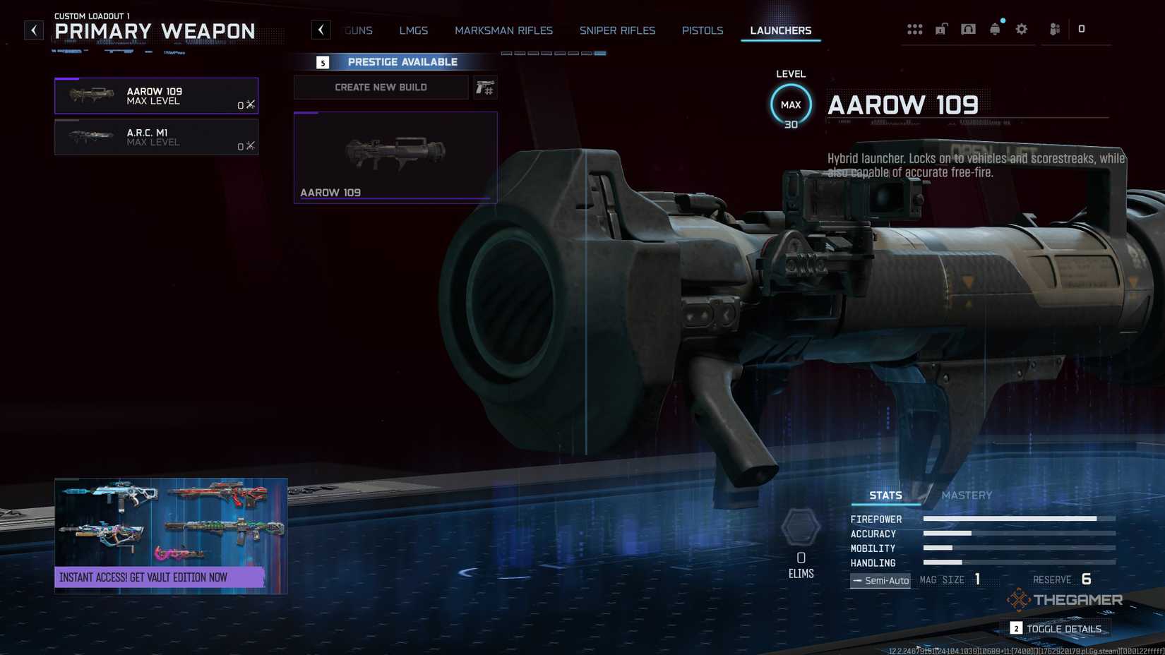 Call of Duty: Black Ops 7 loadout menu showing the launchers tab.