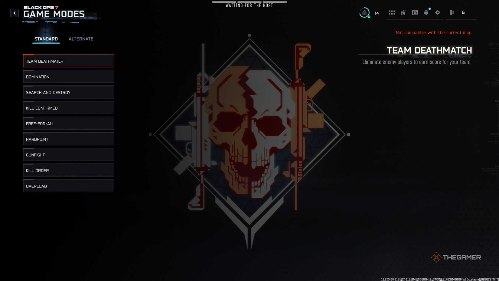 Black Ops 7 multiplayer lobby showing a list of modes.