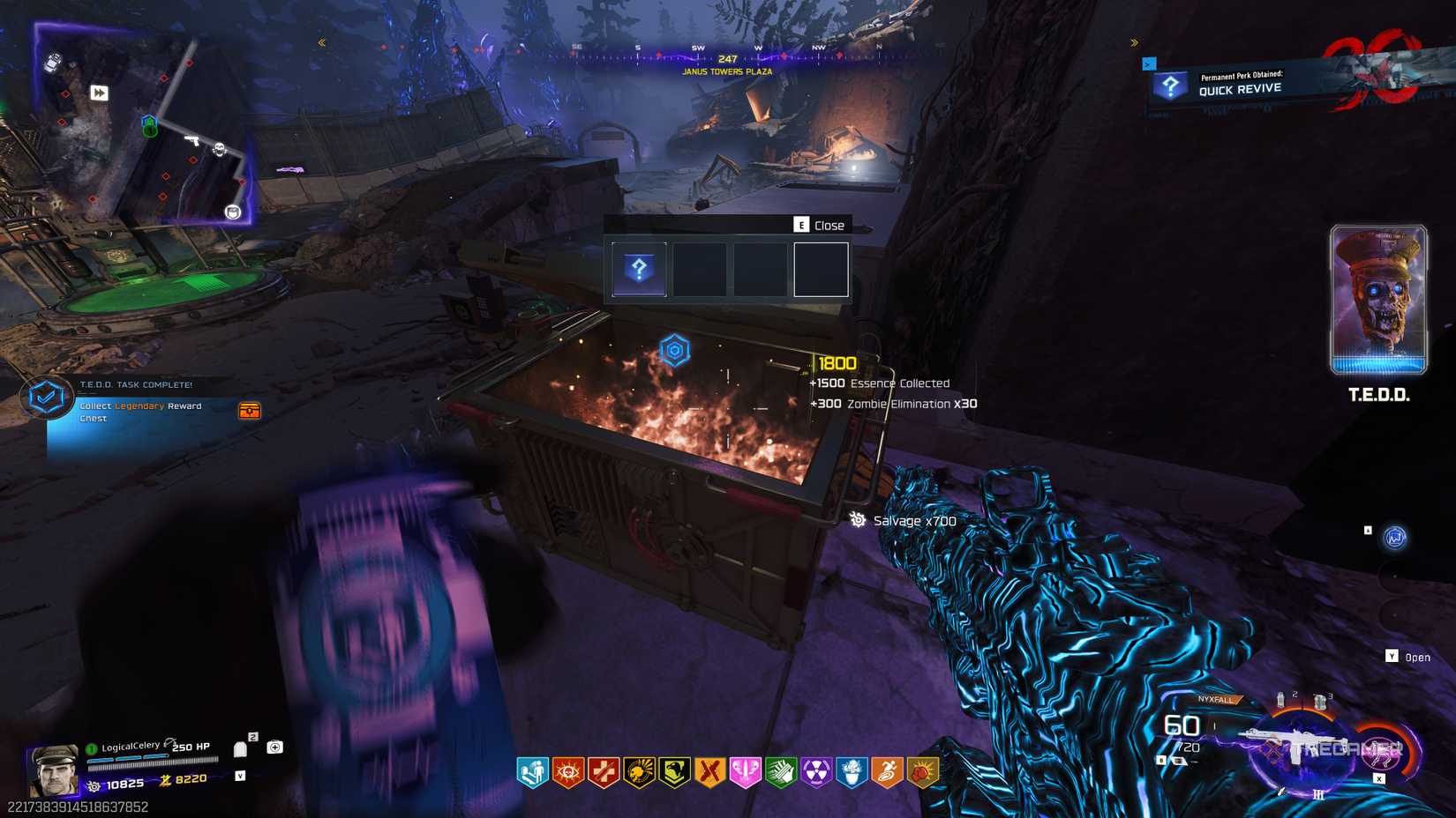 Black Ops 7 player drinking a mystery perk and being rewarded with a permanent perk.