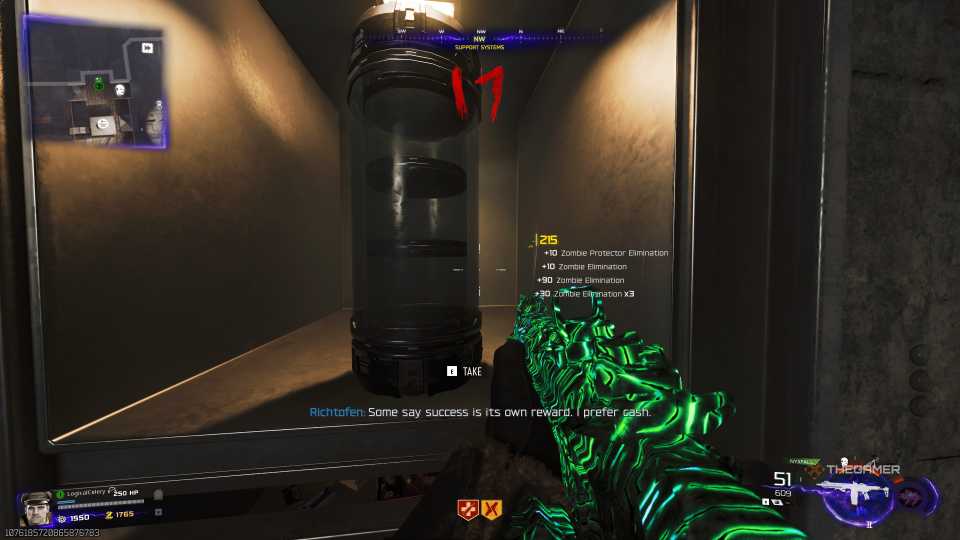 Black Ops 7 player picking up a canister.