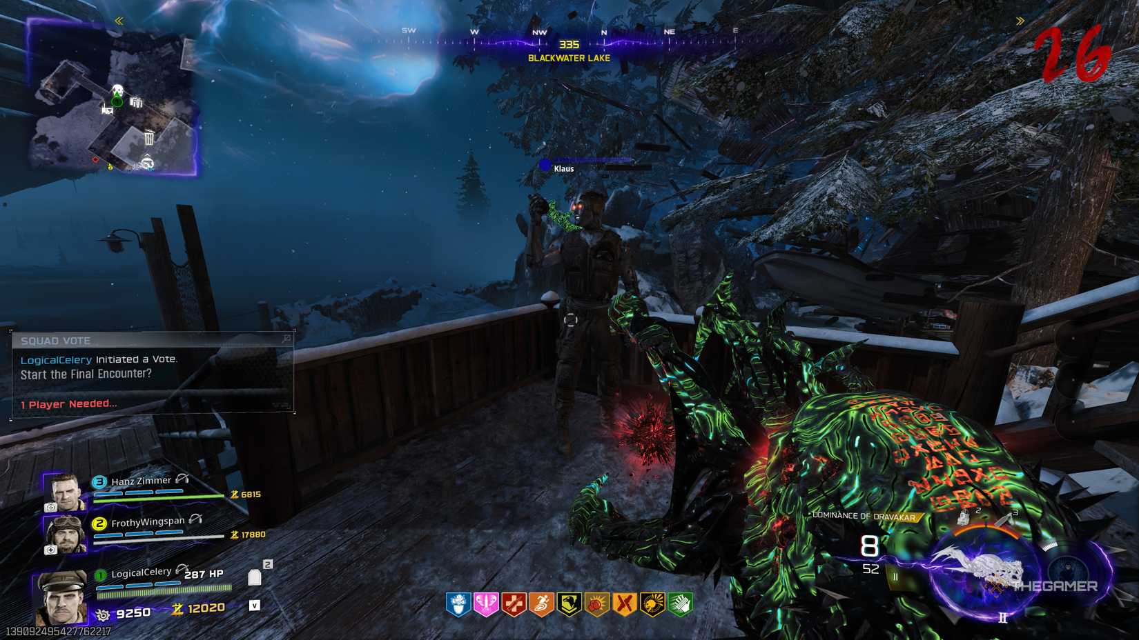 Black Ops 7 player looking at Klaus by the lake.