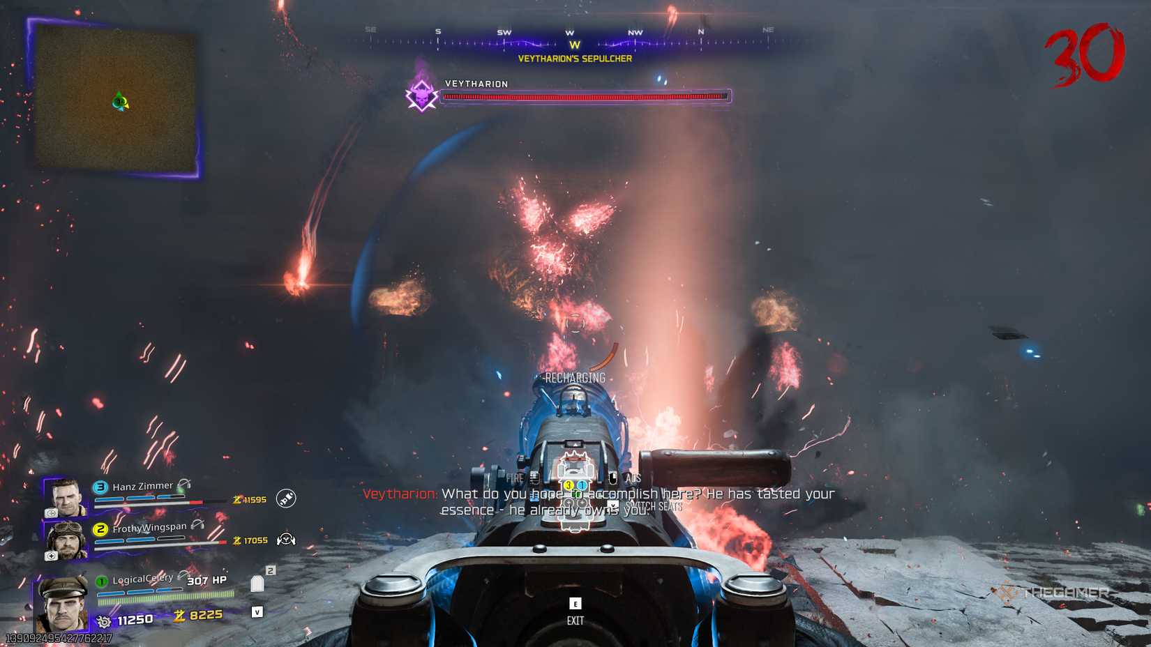 Black Ops 7 Ashes of the Damned boss filling the arena with red skulls.