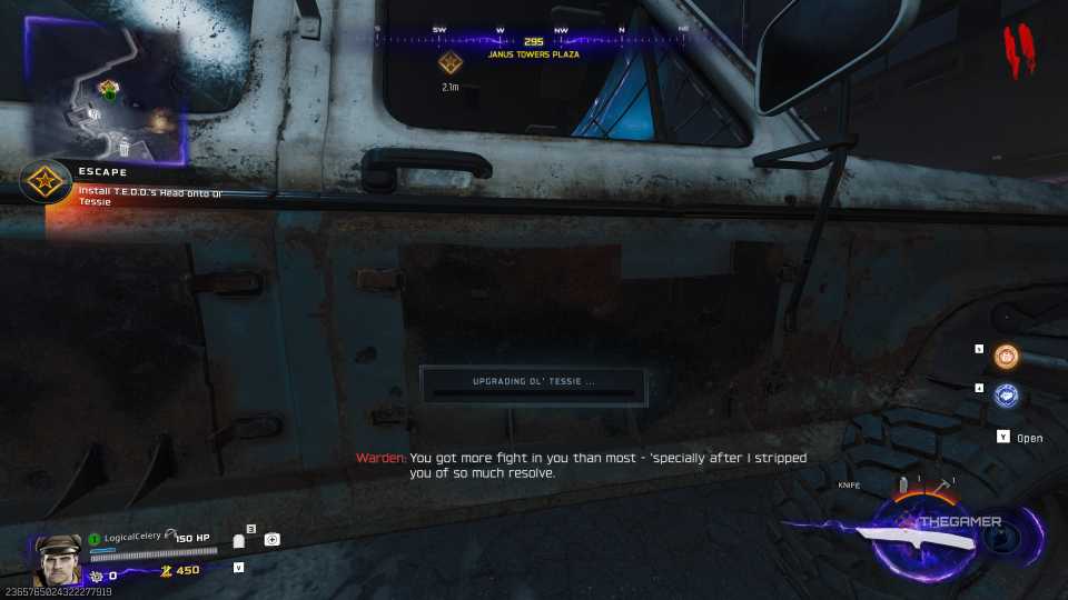 Black Ops 7 player upgrading Ol Tessie with TEDDs head.