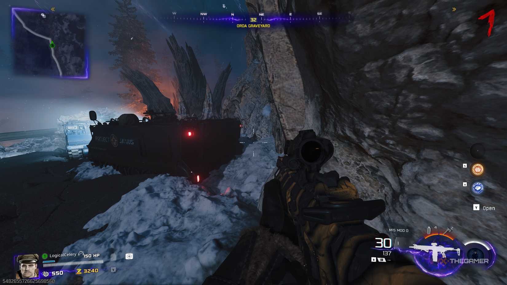 Black Ops 7 Project Janus vehicle blocking the road.