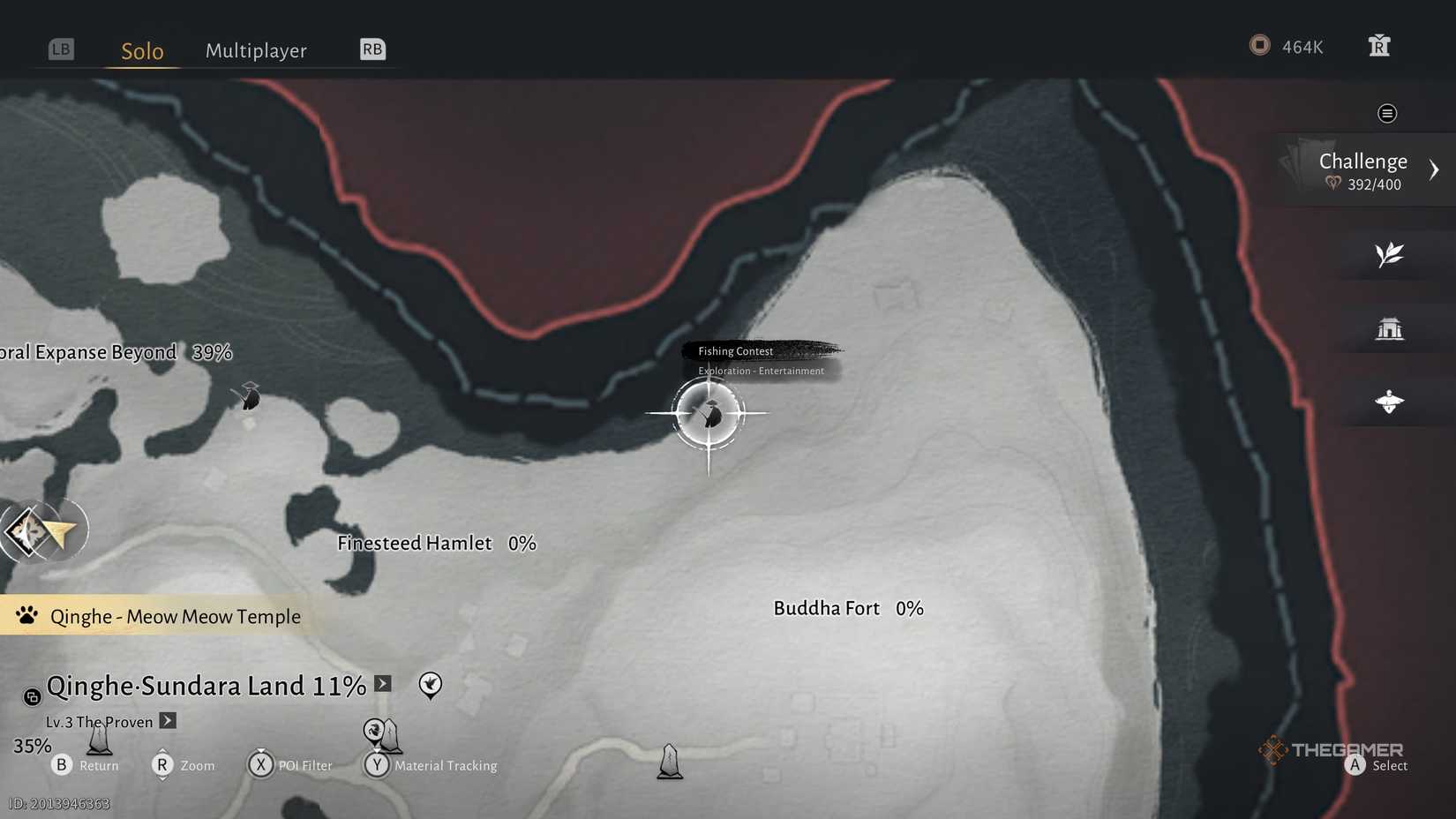 Where Winds Meet Qinghe fishing contest location #1.