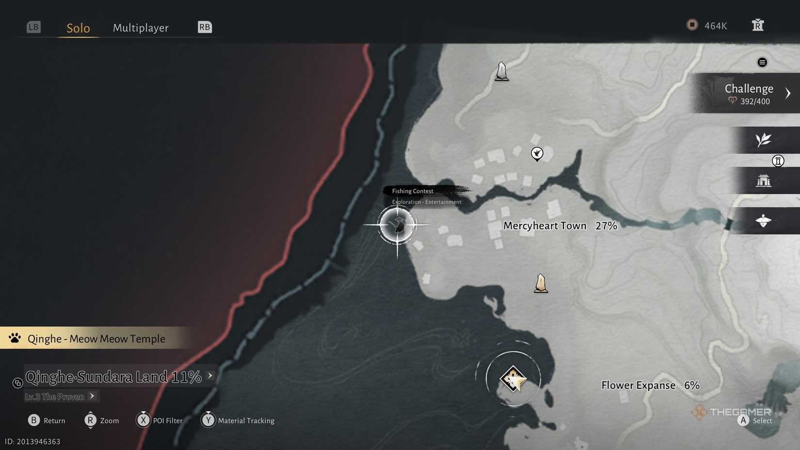 Where Winds Meet Qinghe fishing contest location #2.