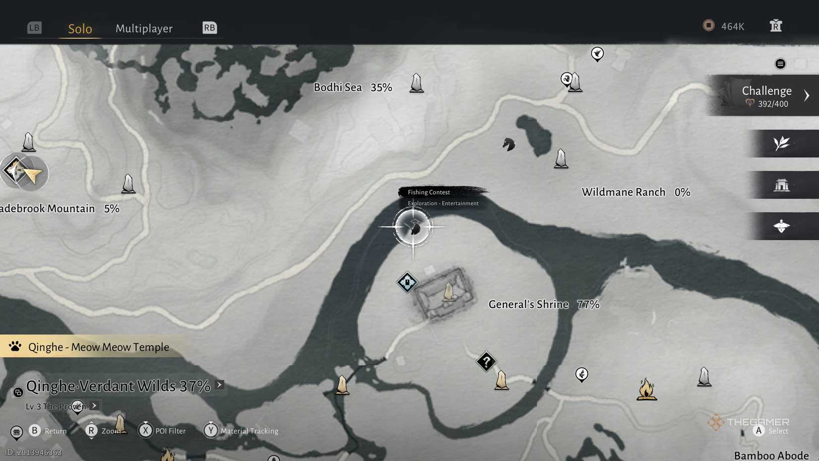 Where Winds Meet Qinghe fishing contest location #4.