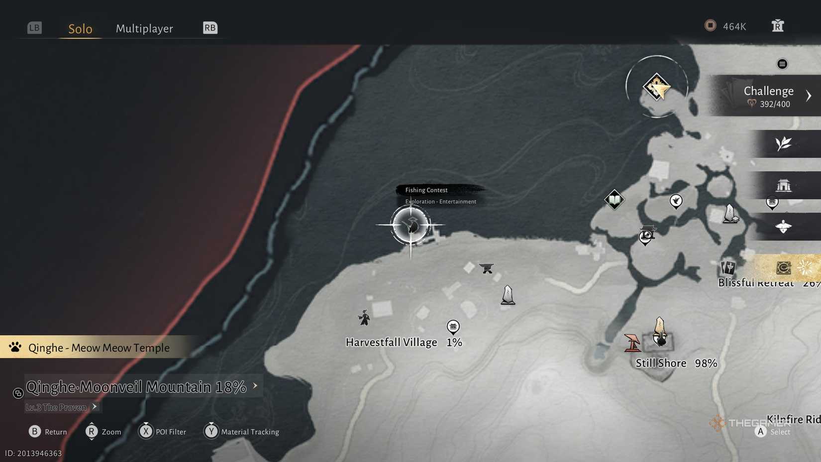 Where Winds Meet Qinghe fishing contest location #5.