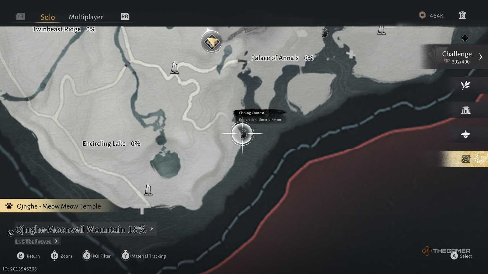 Where Winds Meet Qinghe fishing contest location #6.