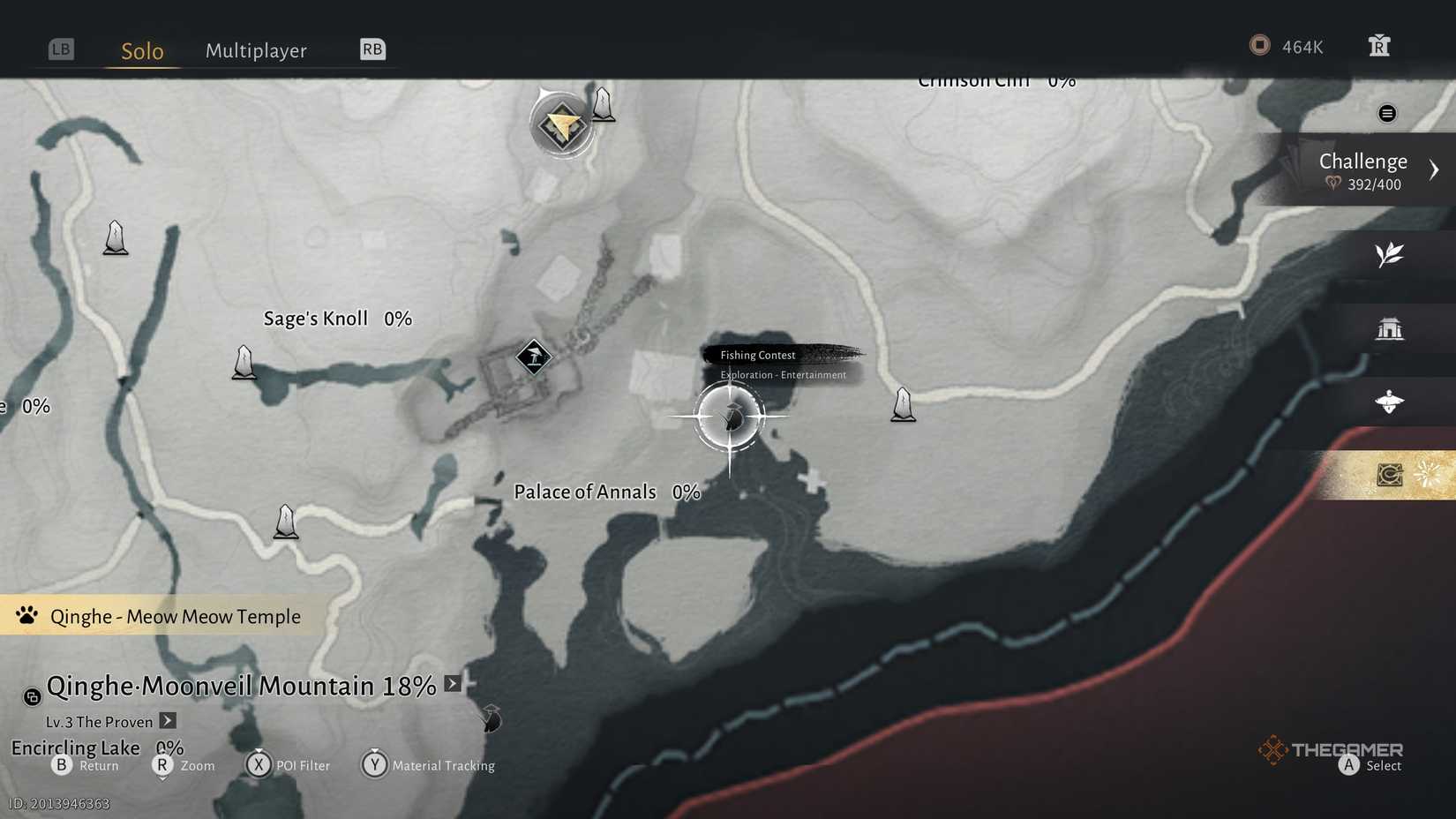 Where Winds Meet Qinghe fishing contest location #7.