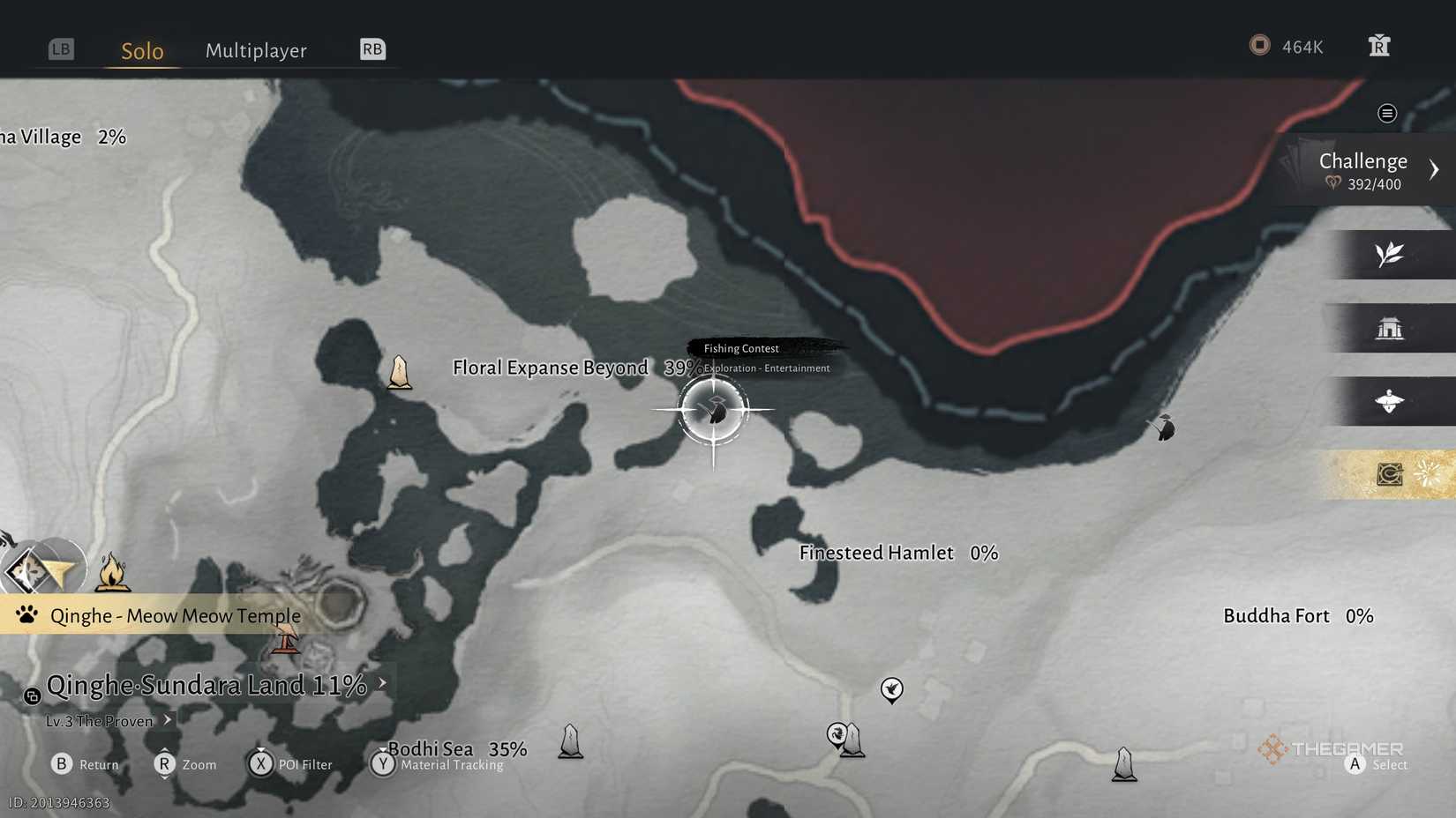 Where Winds Meet Qinghe fishing contest location #8.