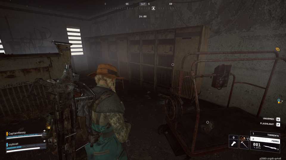 Raider looking at a container in Arc Raiders.