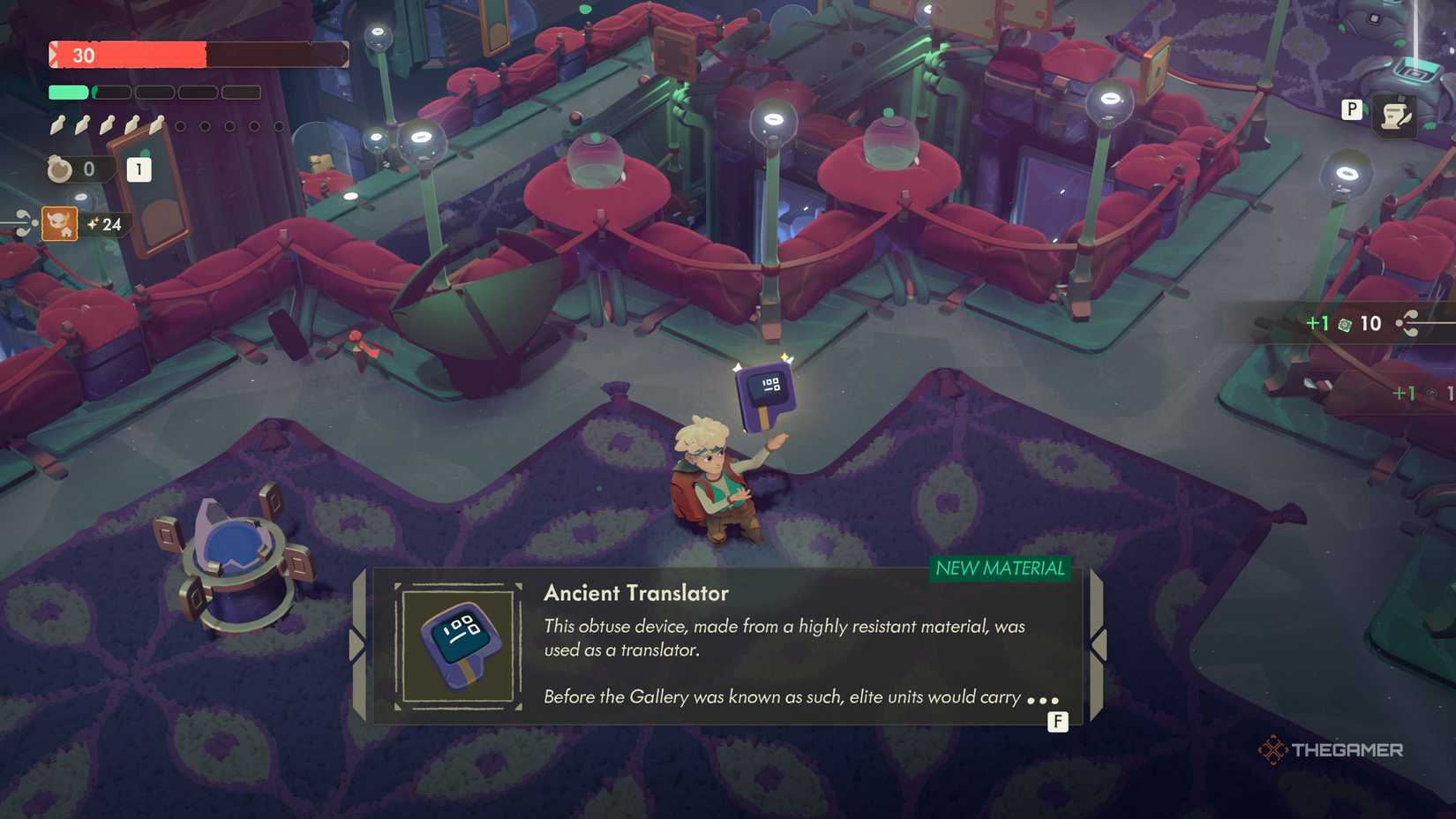 A player farming crafting materials in Moonlighter 2. 