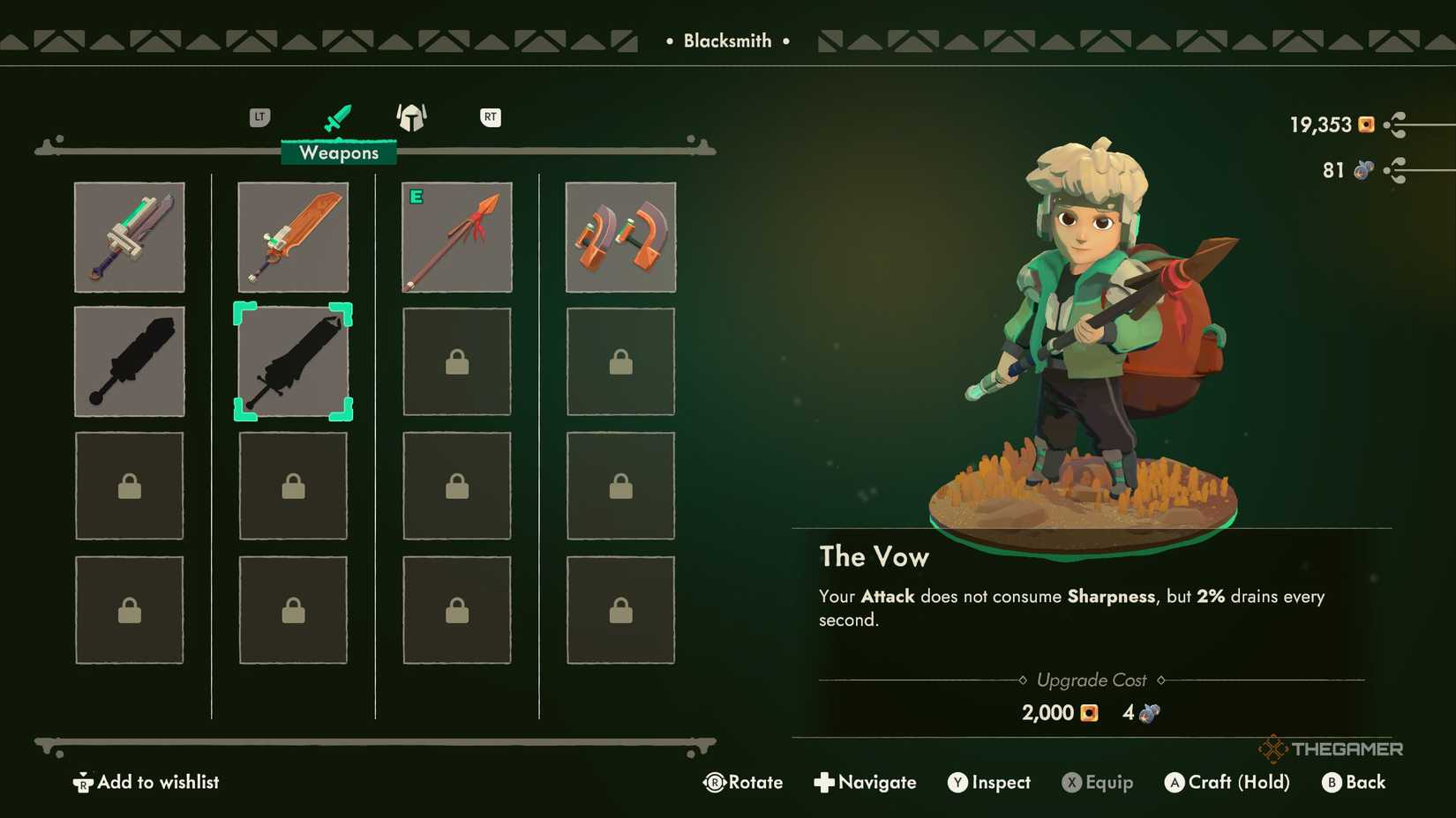 A player completing the A Hidden Treasure In The Desert quest in Moonlighter 2.