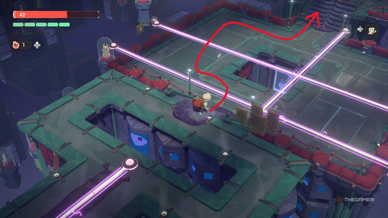 A player completing A Hidden Quest In The Gallery quest in Moonlighter 2.