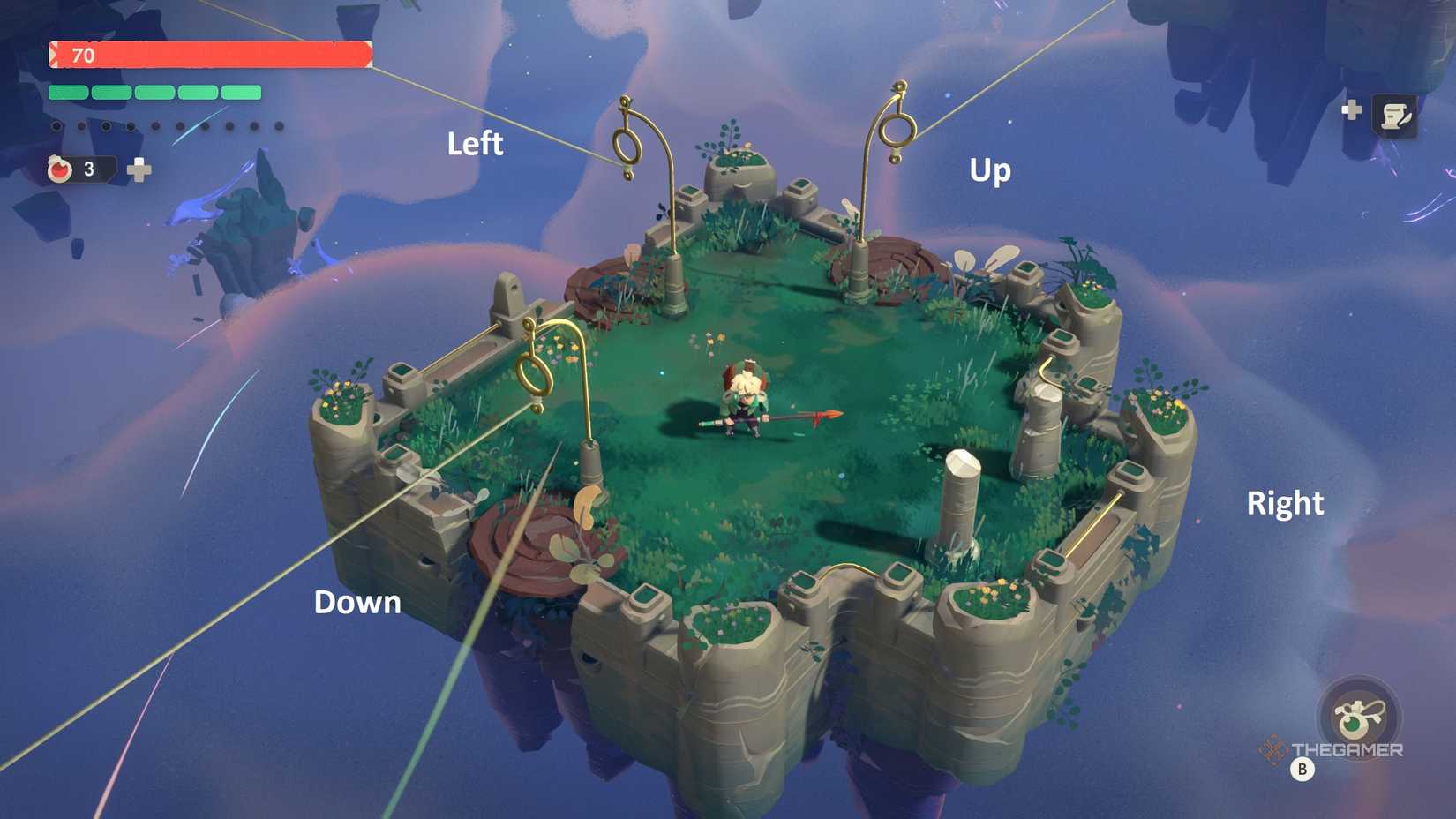 A player completing A Hidden Quest In Aeolia in Moonlighter 2.