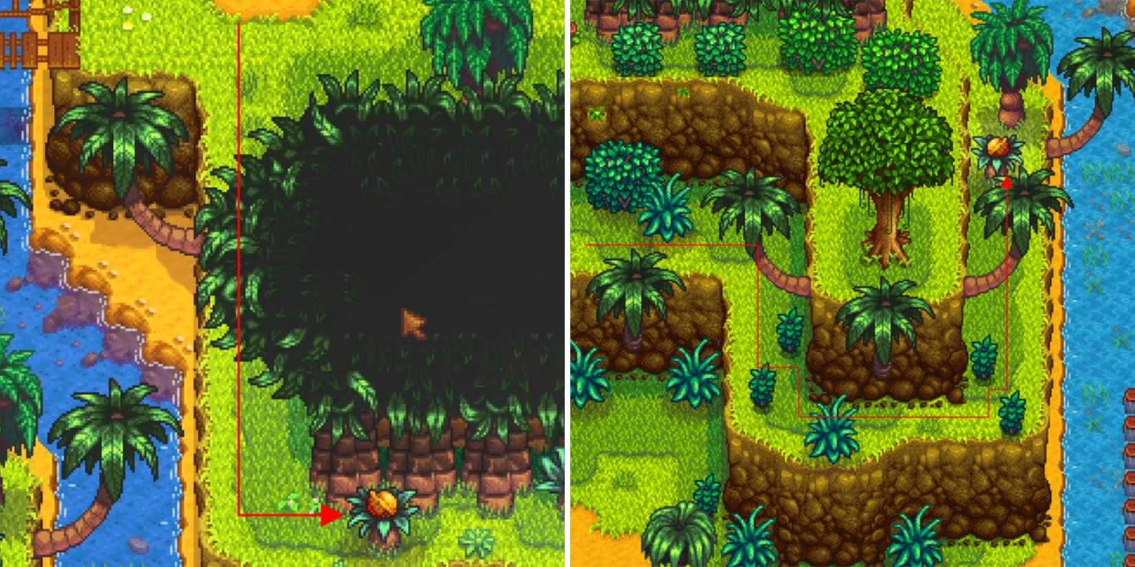 Stardew Valley Ginger Island West Golden Walnut Locations (1)