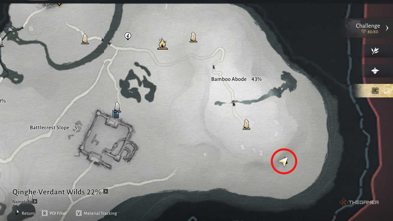 A meow meow location near bamboo abode in Where Winds Meet.