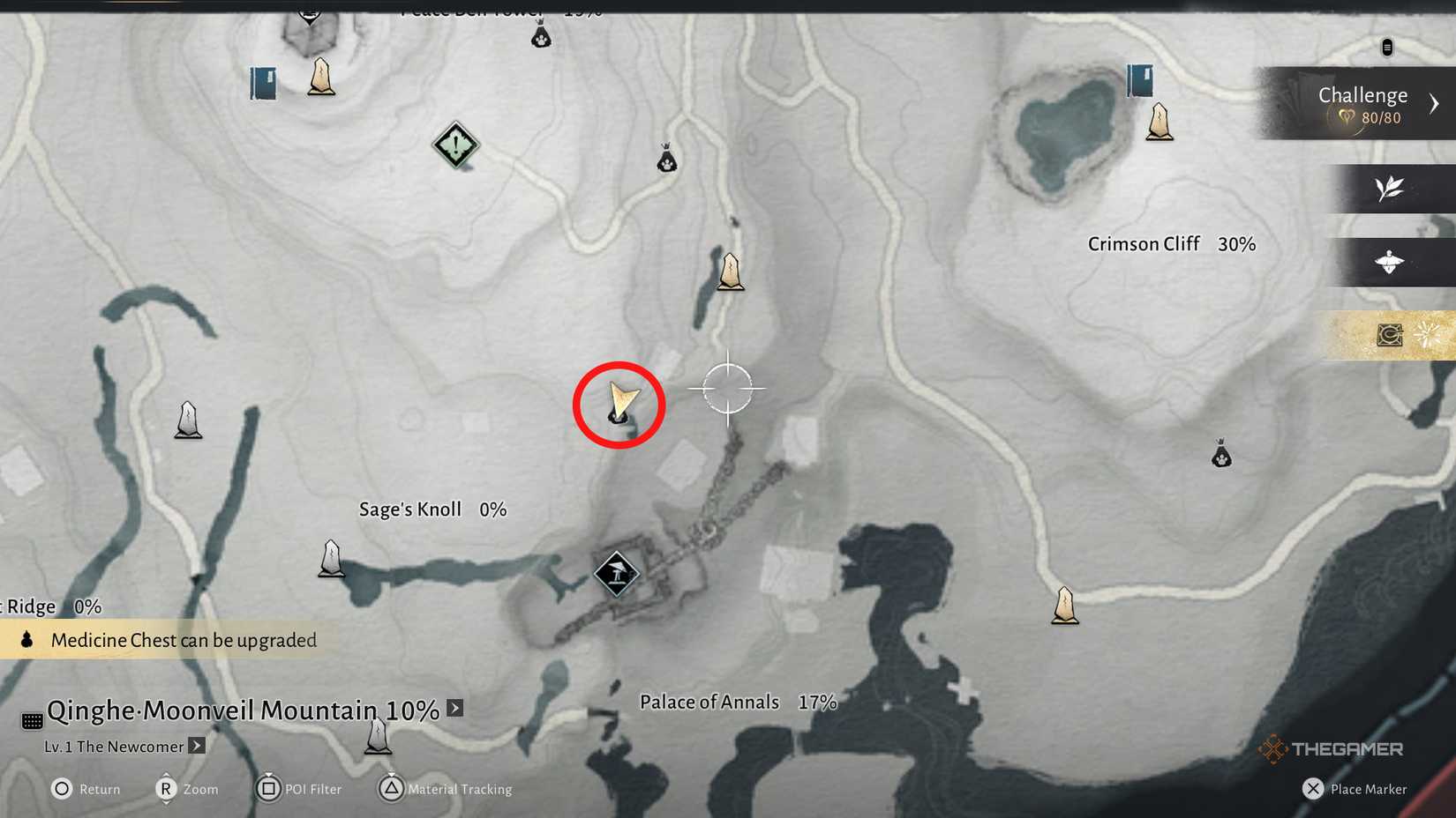 A meow meow location near sages knoll in Where Winds Meet.