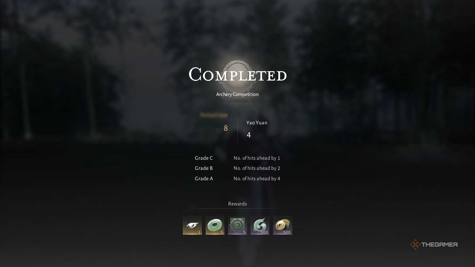 A reward page in Where Winds Meet.