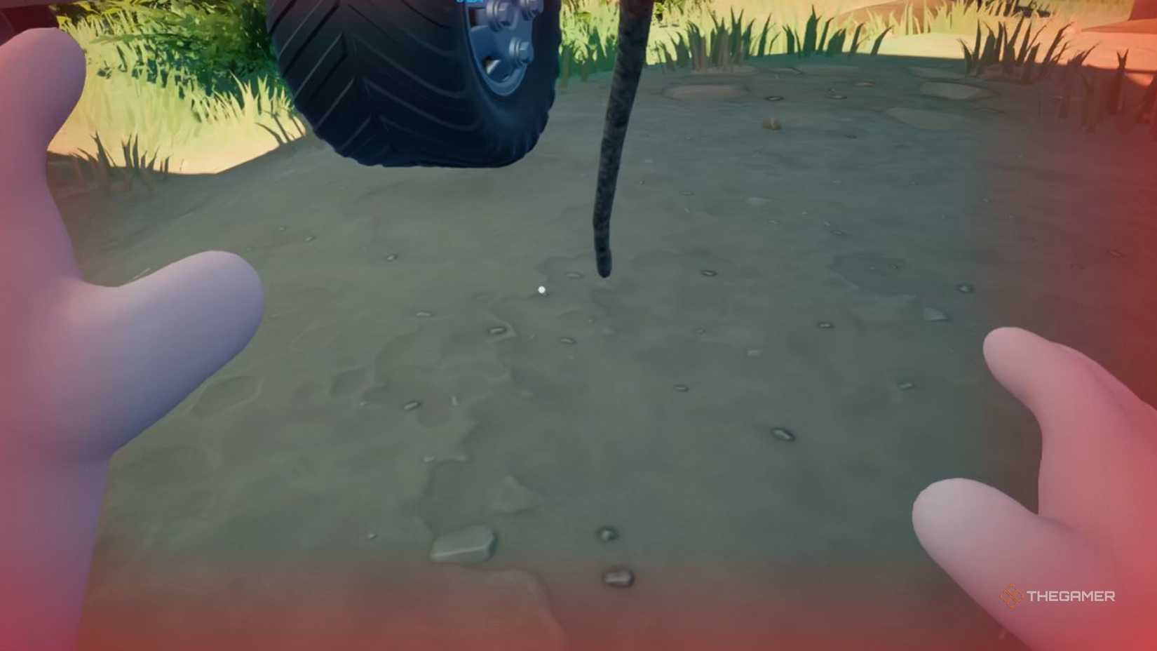 A snake attacking a player in RV There Yet?