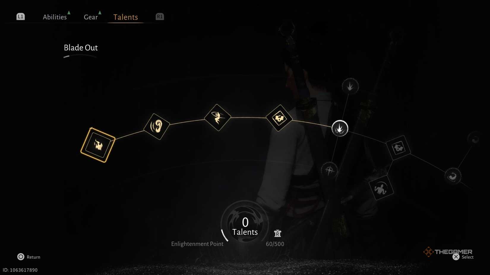 A Talent Tree in Where Winds Meet.