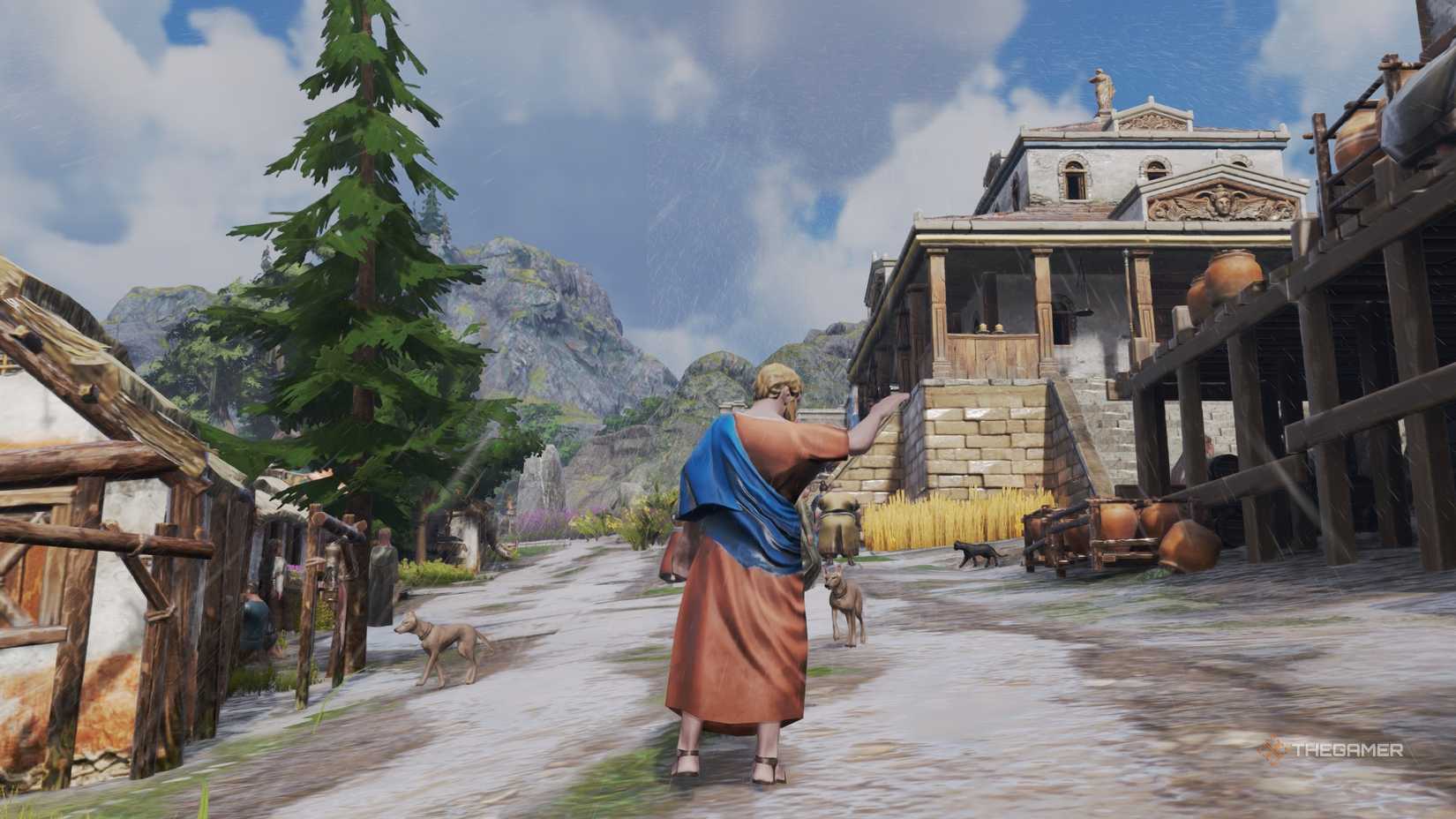 Anno 117 Pax Romana- man in a toga pointing.