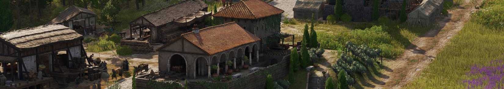Anno 117 Pax Romana roman buildings on a hill