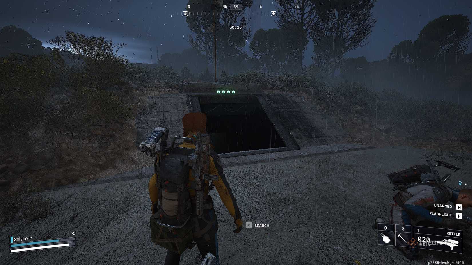 ARC Raiders Outside the hidden bunker at night.