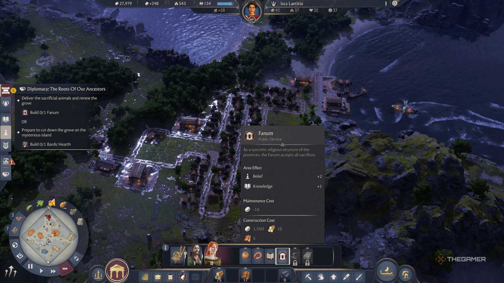 Building a Fanum in Anno 117.