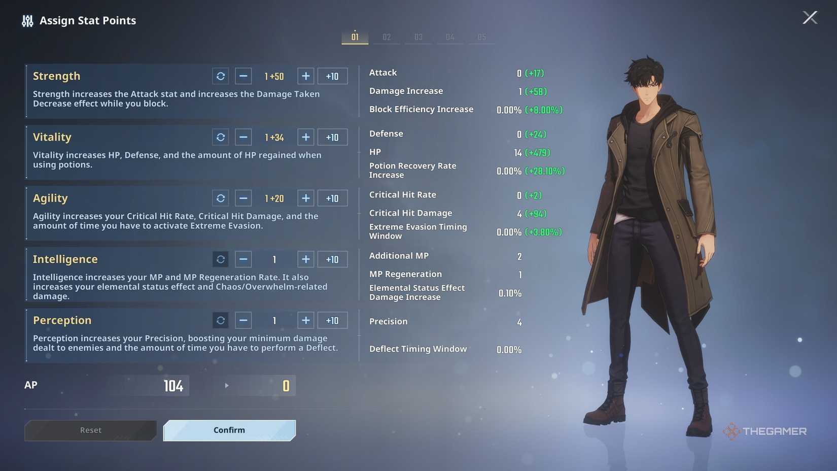 Building Jinwoo's stats as a Duelist in Solo Leveling Arise Overdrive.