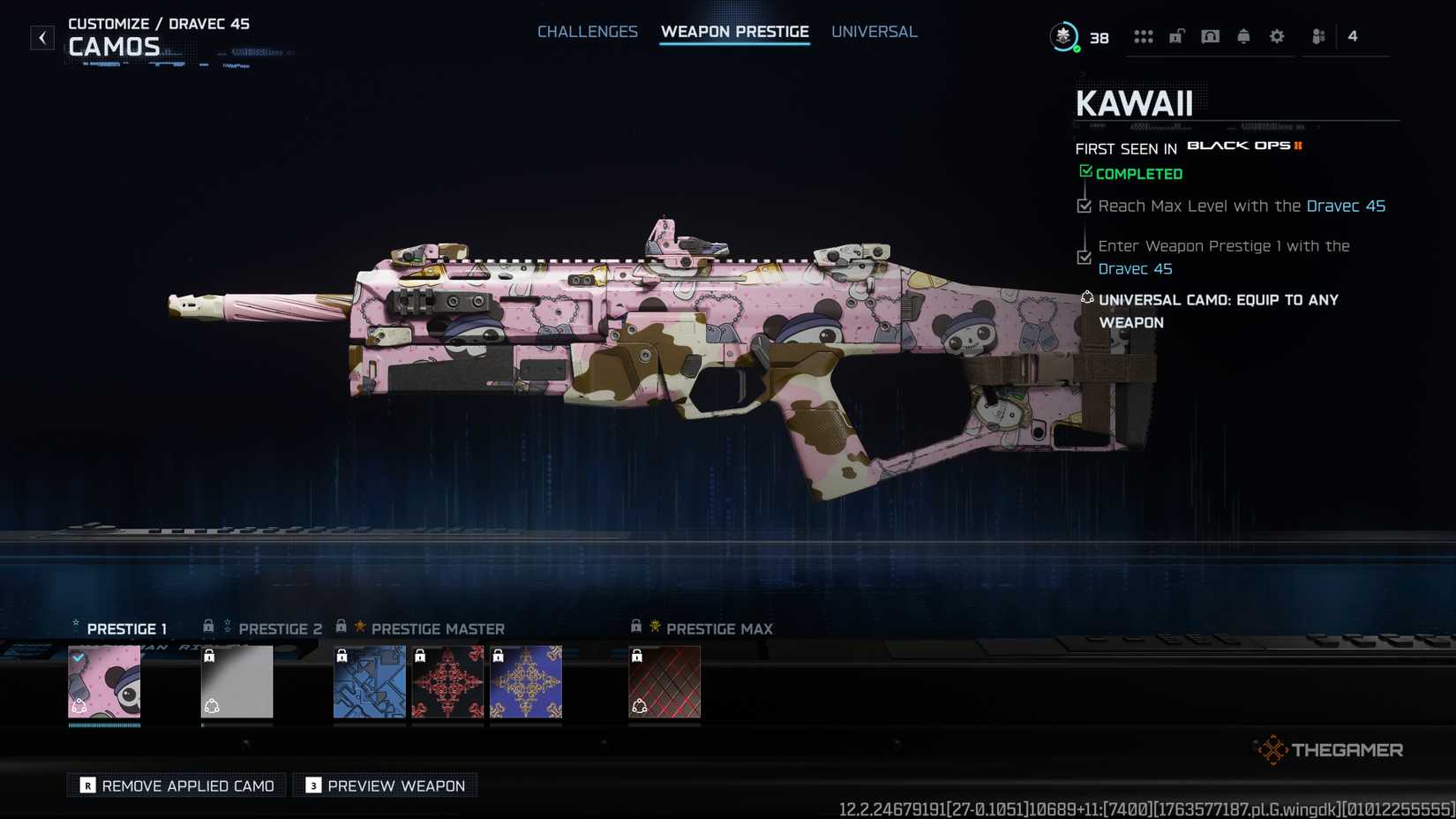 A look at the Kawaii Prestige Camouflage for the Dravec 47, along with previews of the five other Prestige Camouflages for the weapon in Call of Duty: Black Ops 7.