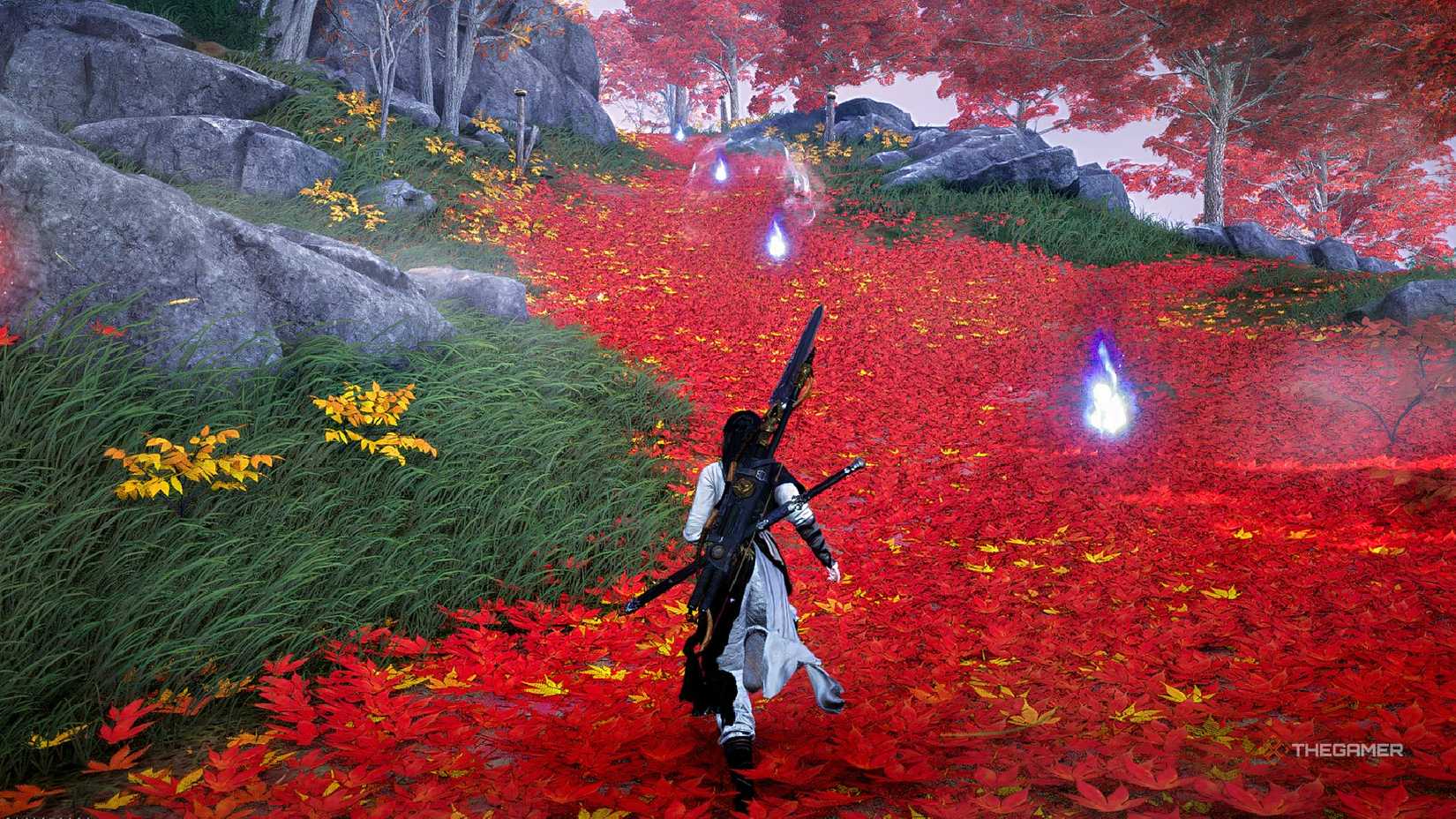 Chasing and collecting wisps in Where Winds Meet.