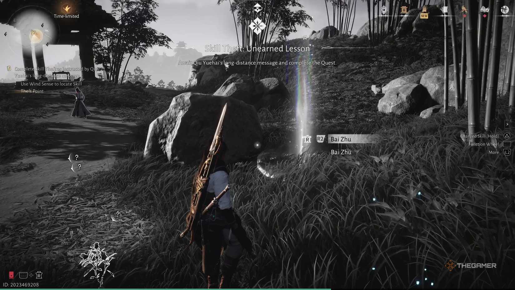 Completing the Skill Theft Unearned Lesson side quest in Where Winds Meet.