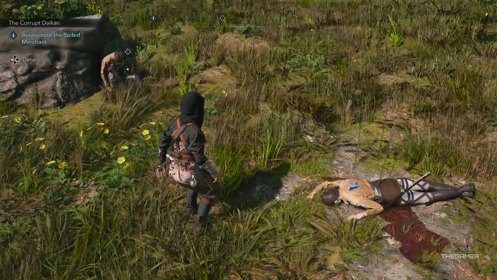 Dead Scout Regiment members in the AoT story quest in Assassin’s Creed Shadows.