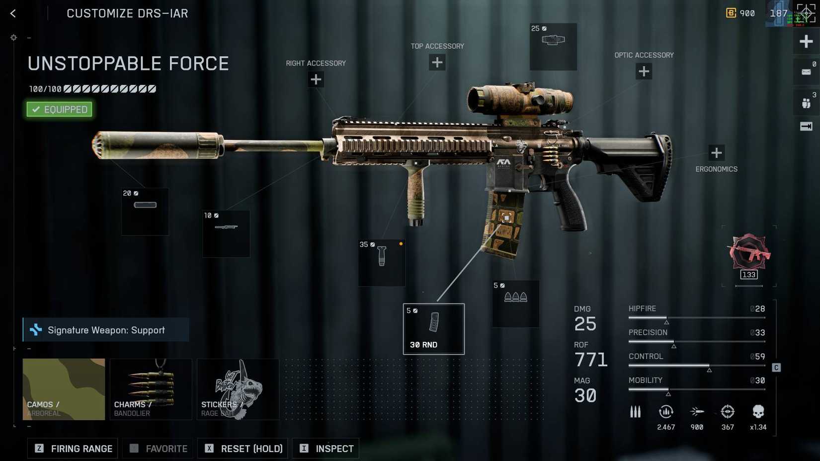 DRS loadout level 150 mastery