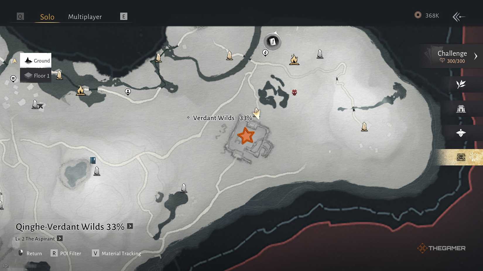 The location of the start of the Echoes of Old Battles side quest in Where Winds Meet.