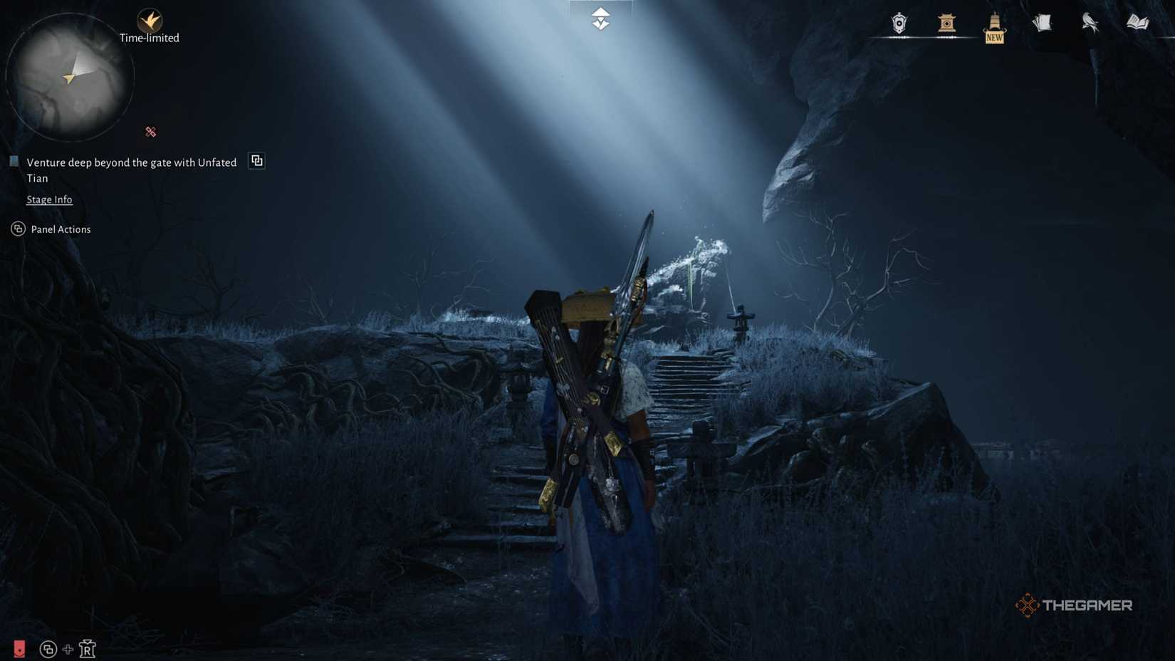 Entering the cave with the lunar goddess on a hil in where winds meet.