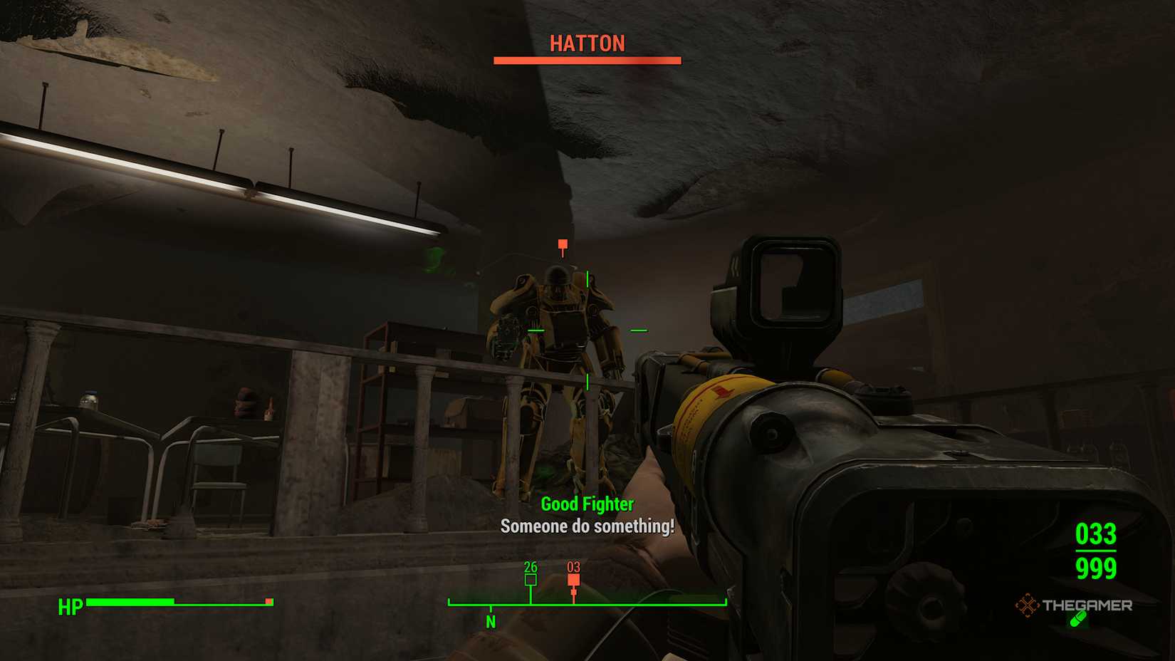 Fighting Hatton in Fallout 4.