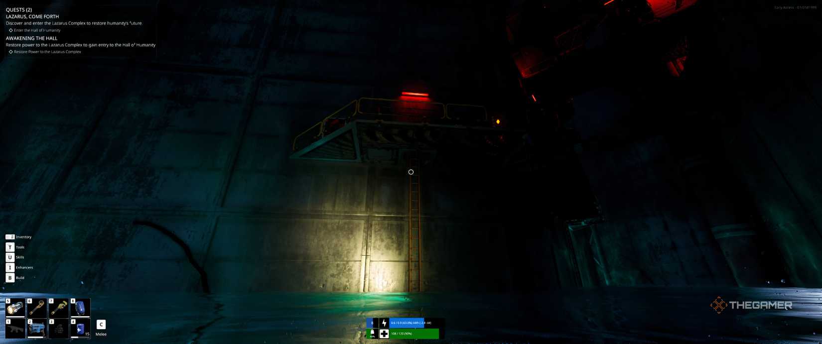 First ladder you need to climb up from the water in The Last Caretaker.