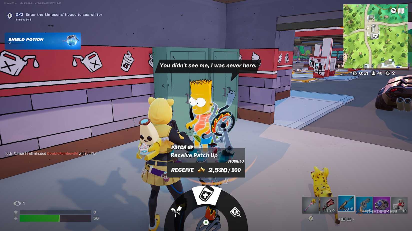 Fortnite Bart Simpson NPC.