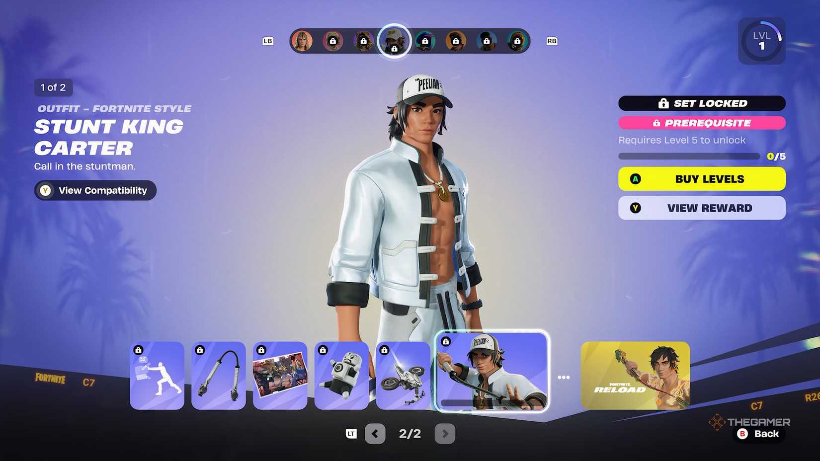 Fortnite Chapter 7 Season 1 Battle Pass rewards page eight.