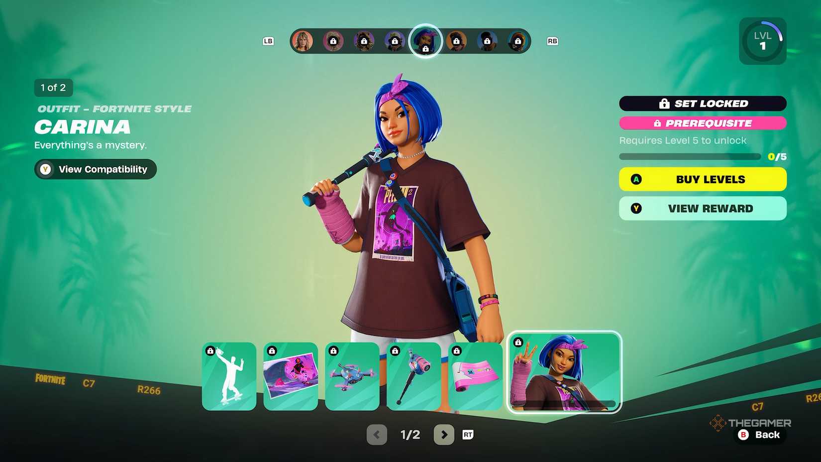 Fortnite Chapter 7 Season 1 Battle Pass rewards page nine.