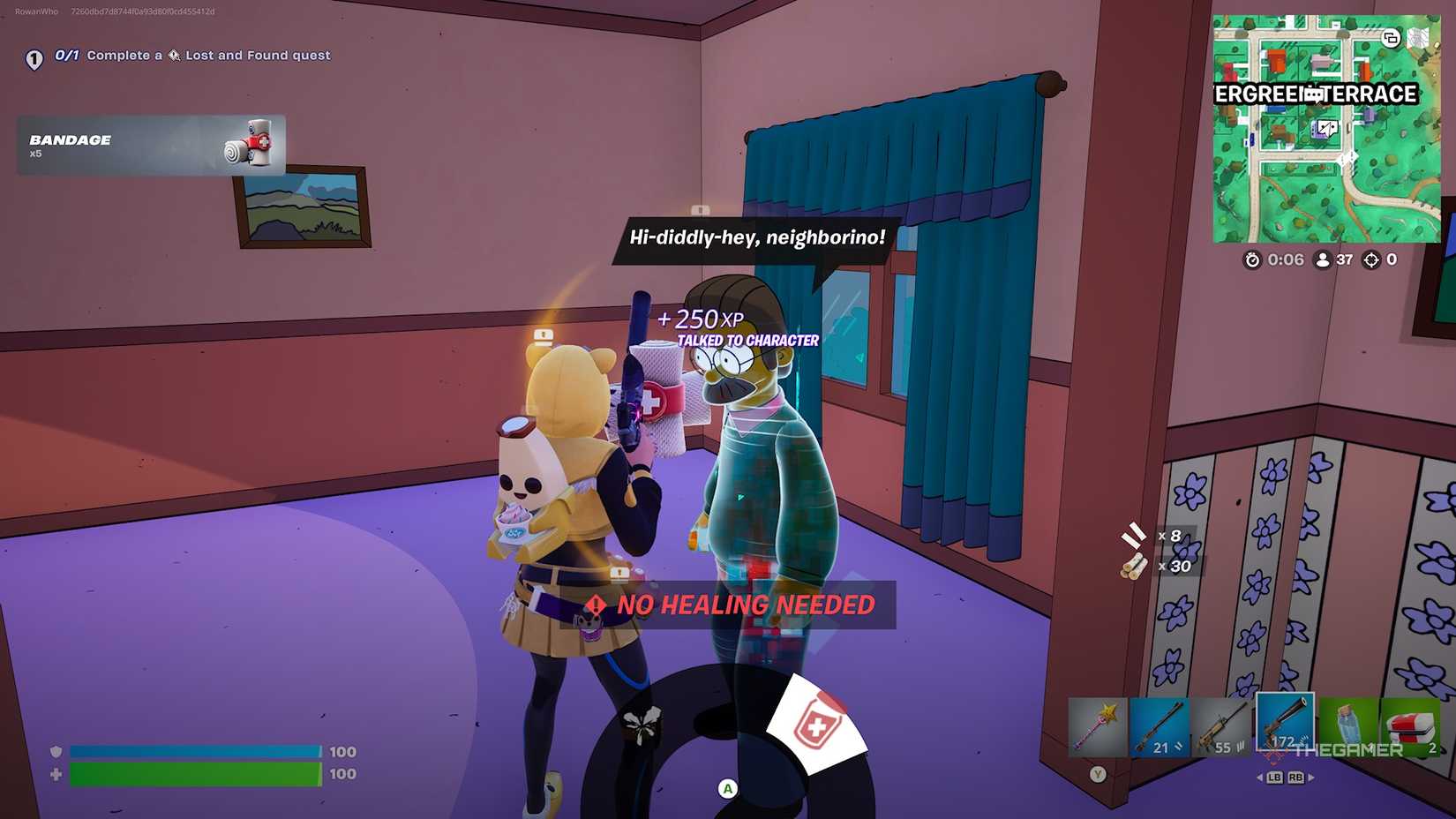 Fortnite Ned Flanders NPC.