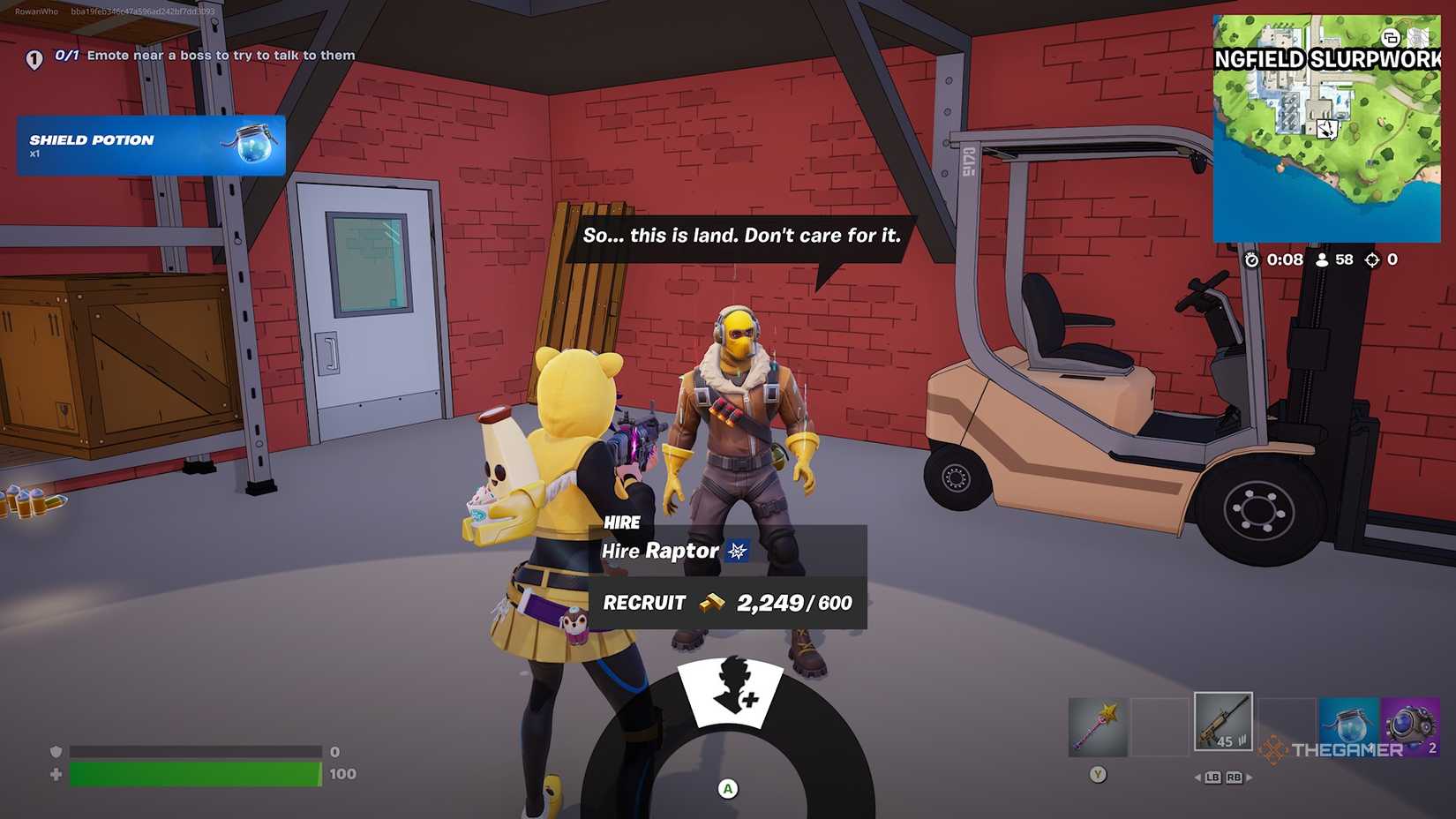 Fortnite Raptor NPC.