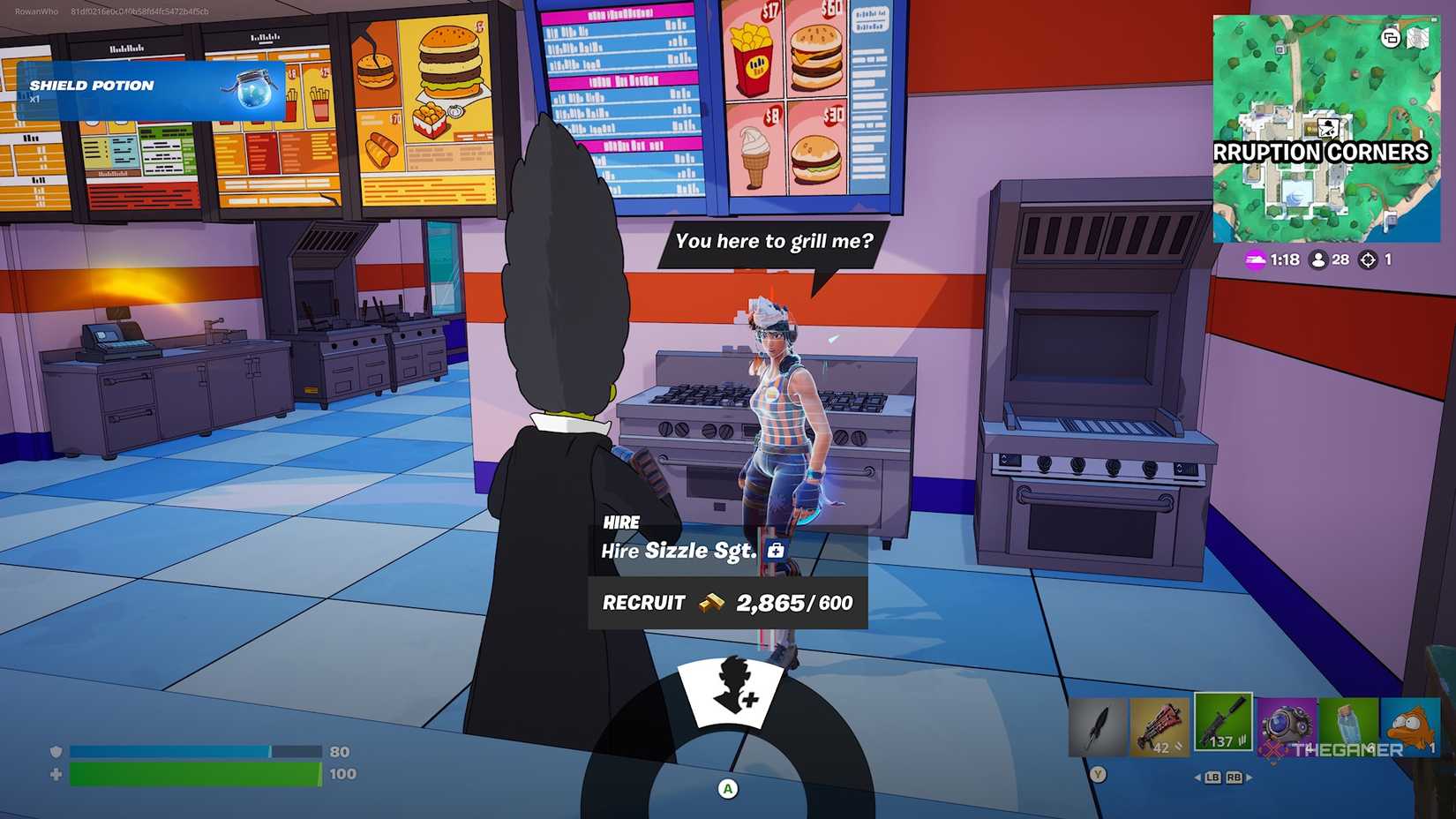 Fortnite Sgt Sizzle NPC.