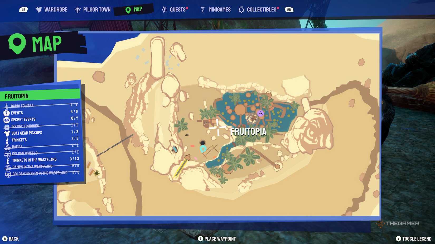 Fruitopia on the map in Goat Simulator 3.