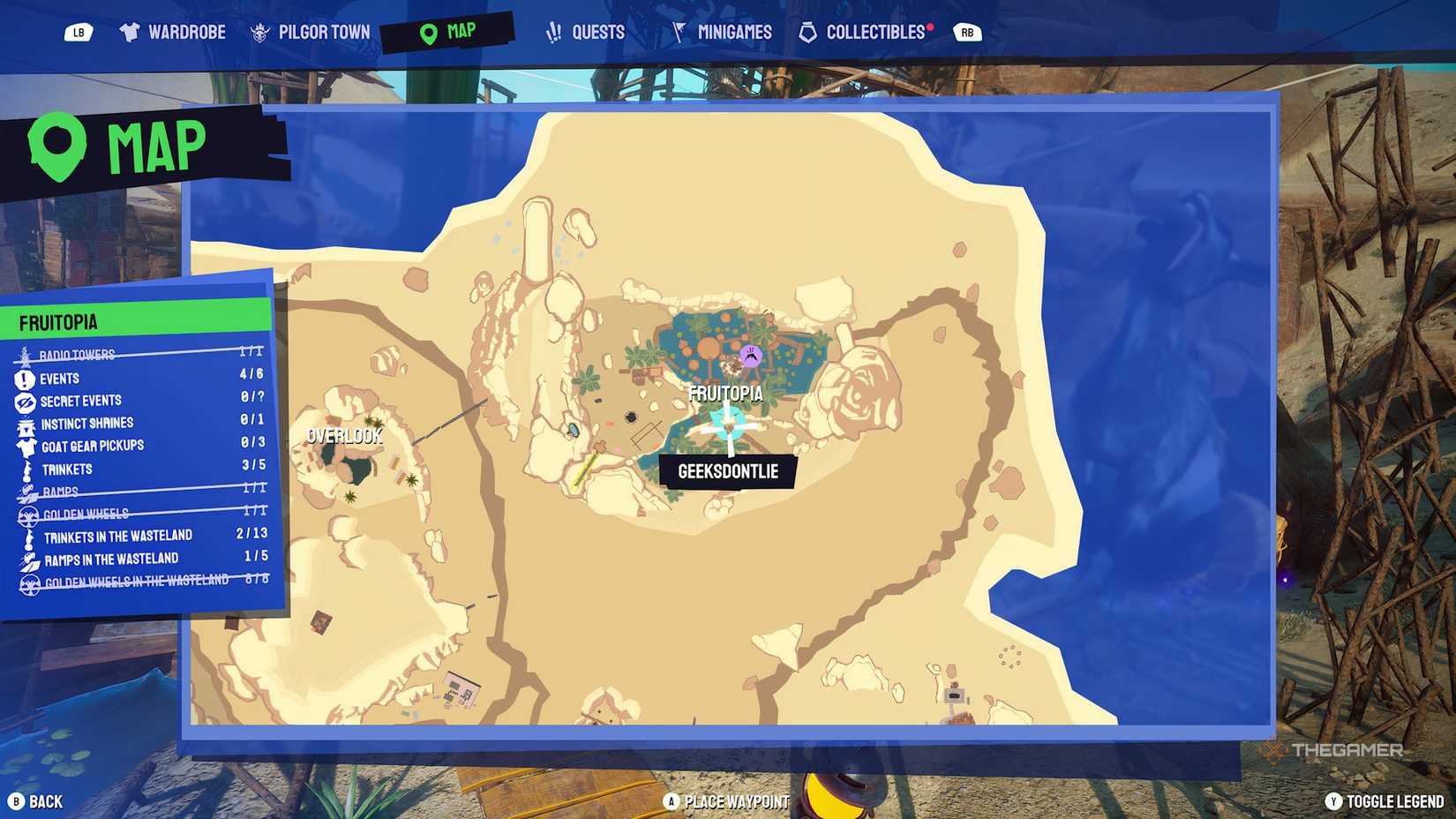 Fruitopia ramp on the map in Goat Simulator 3.