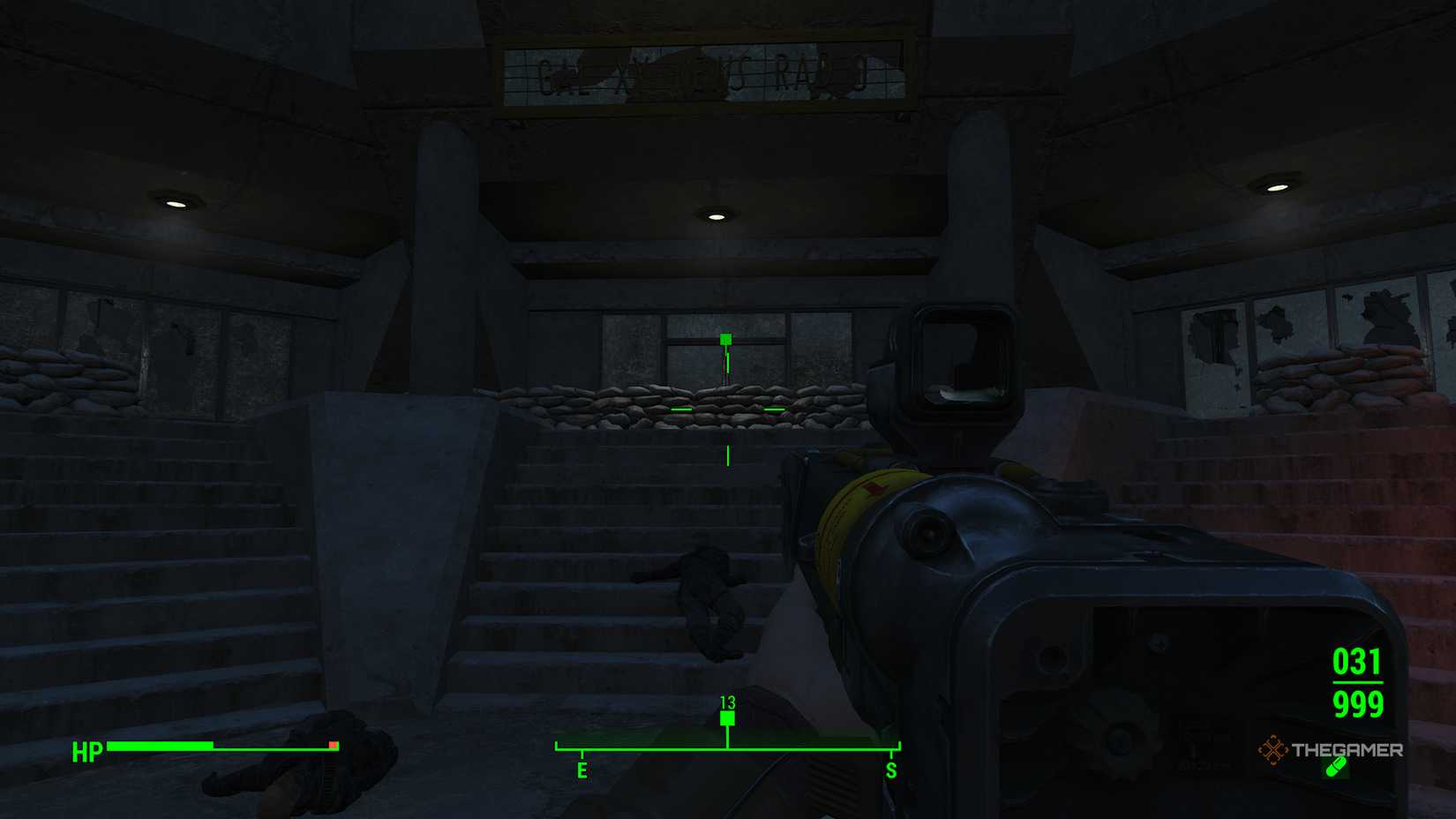 Galaxy News Station entrance in Fallout 4.