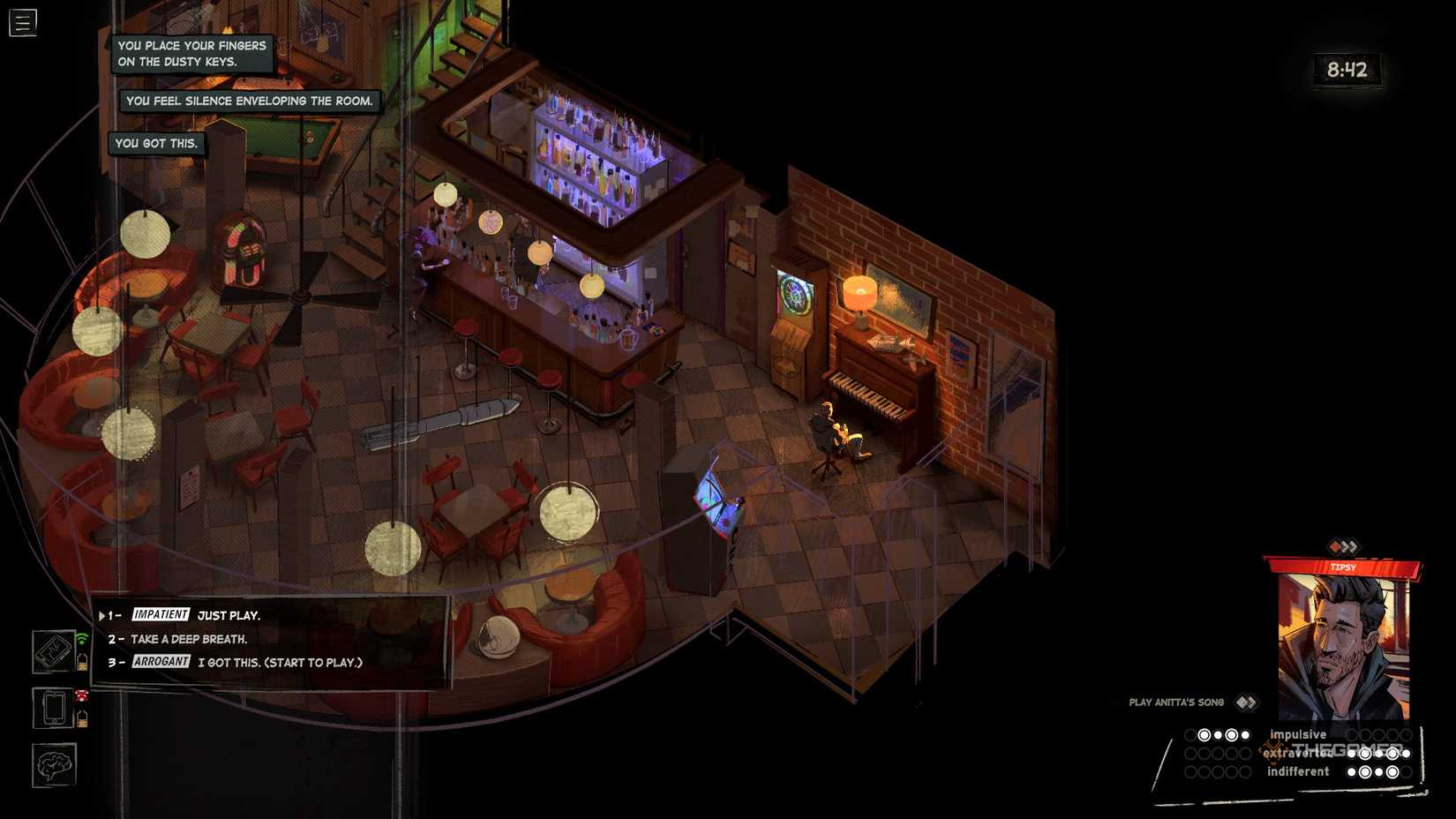 Harrow about to play Anitta's song in Rue Valley.